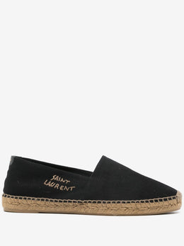 Saint Laurent logo-print canvas espadrilles