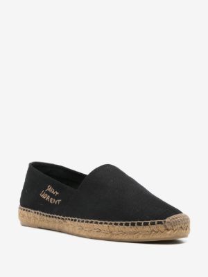 Saint Laurent logo-print canvas espadrilles