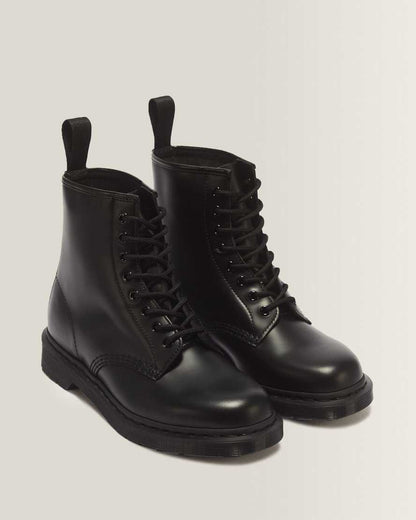 1460 Mono Smooth Leather Lace Up Boots — Black