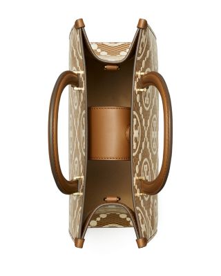 T Monogram Embossed Square Tote