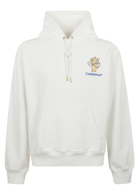 Casablanca Hoodie with logo on white background
