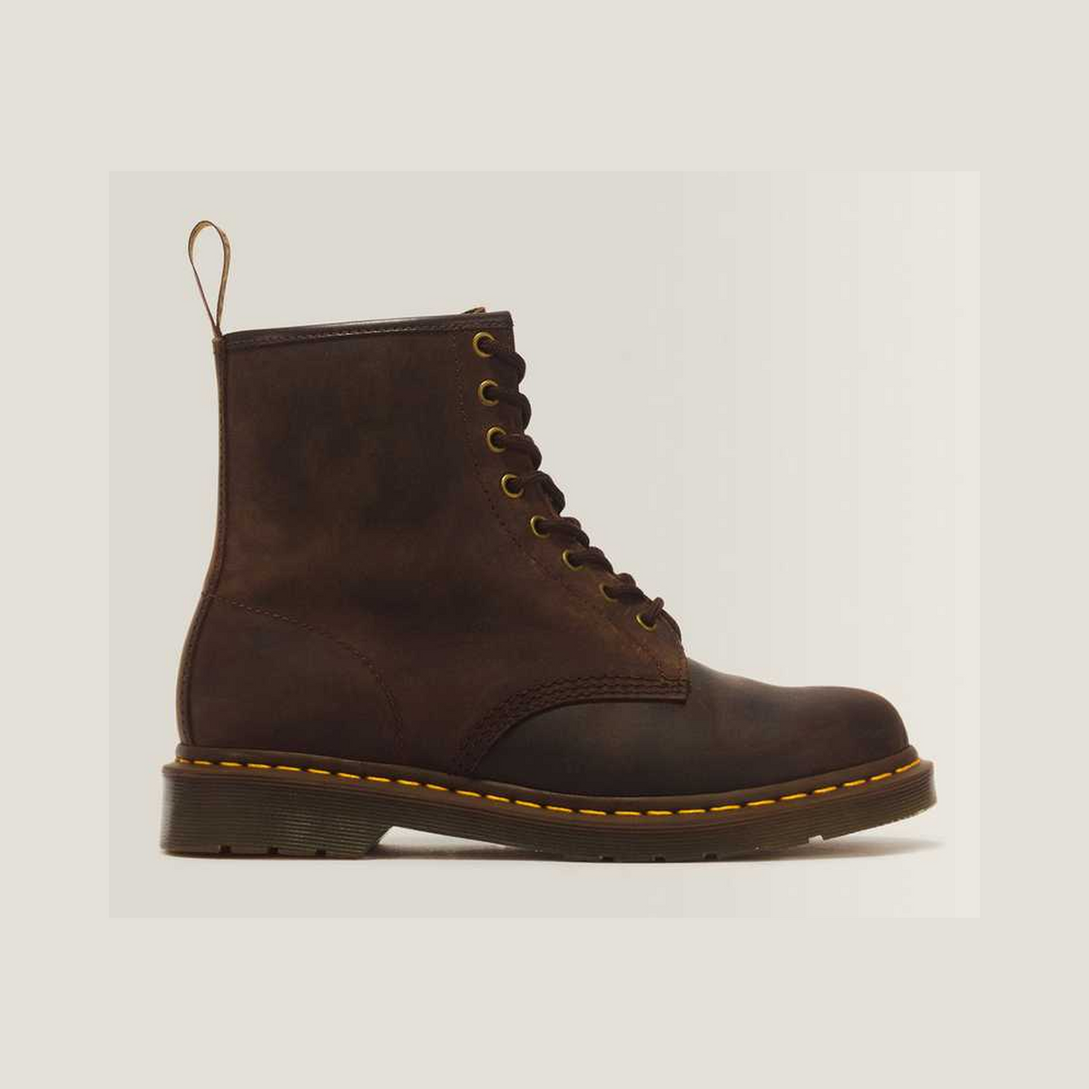 1460 Crazy Horse Leather Lace Up Boots — Brown