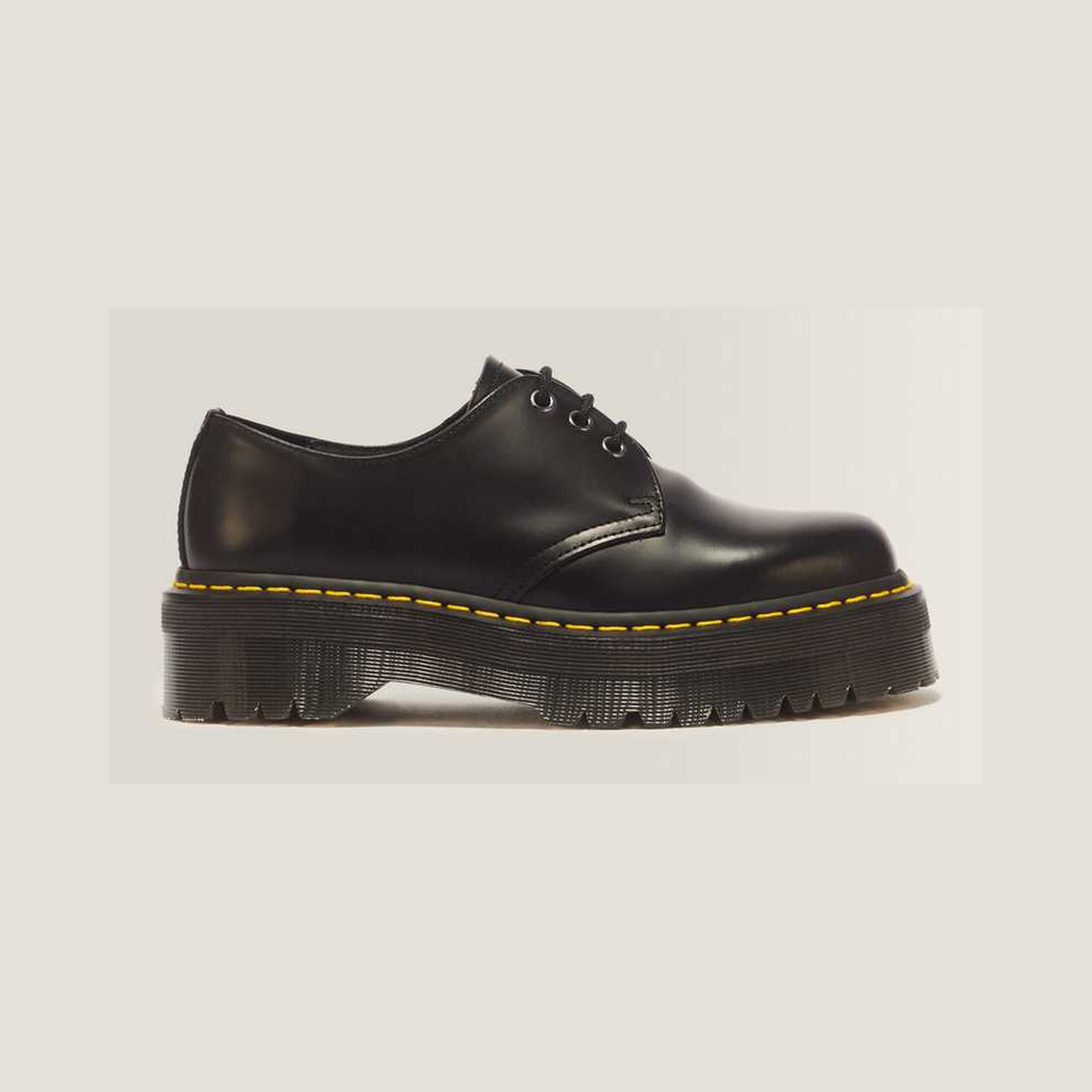 1461 Smooth Leather Platform Shoes — Black