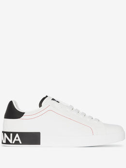 D&G Portofino leather sneakers