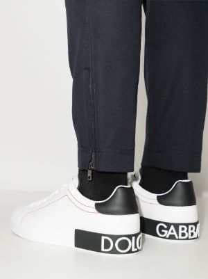 D&G Portofino leather sneakers