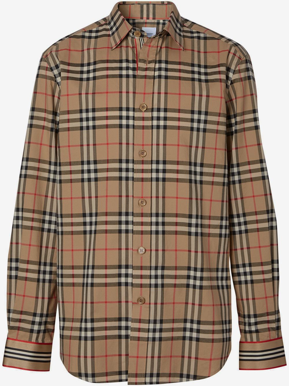Beige Check Double Face Shirt
