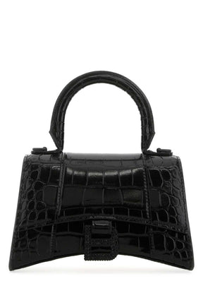 Black Hourglass Mini Satchel Bag