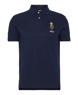Polo Ralph Lauren Embroidered Cowboy Bear Navy Polo Shirt