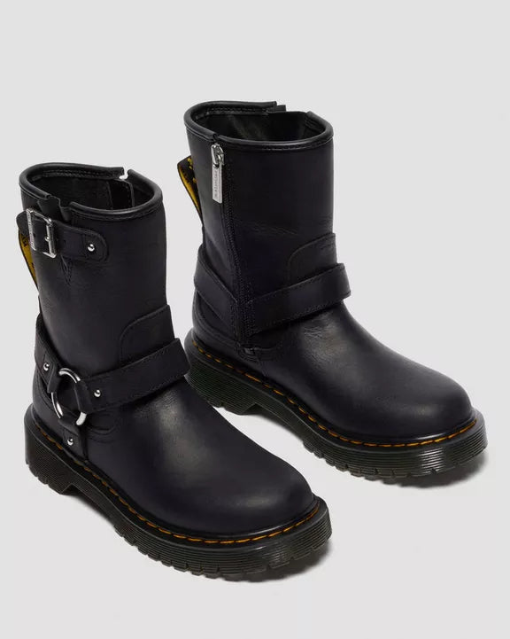 JUNIOR GENAYA LEATHER BIKER BOOTS