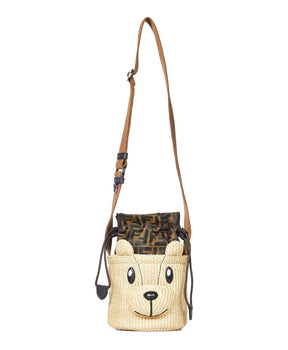 Teddy Bear Drawstring Bag Beige