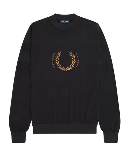 Fred Perry Logo Cotton Sweatshirt with Laurel Wreath