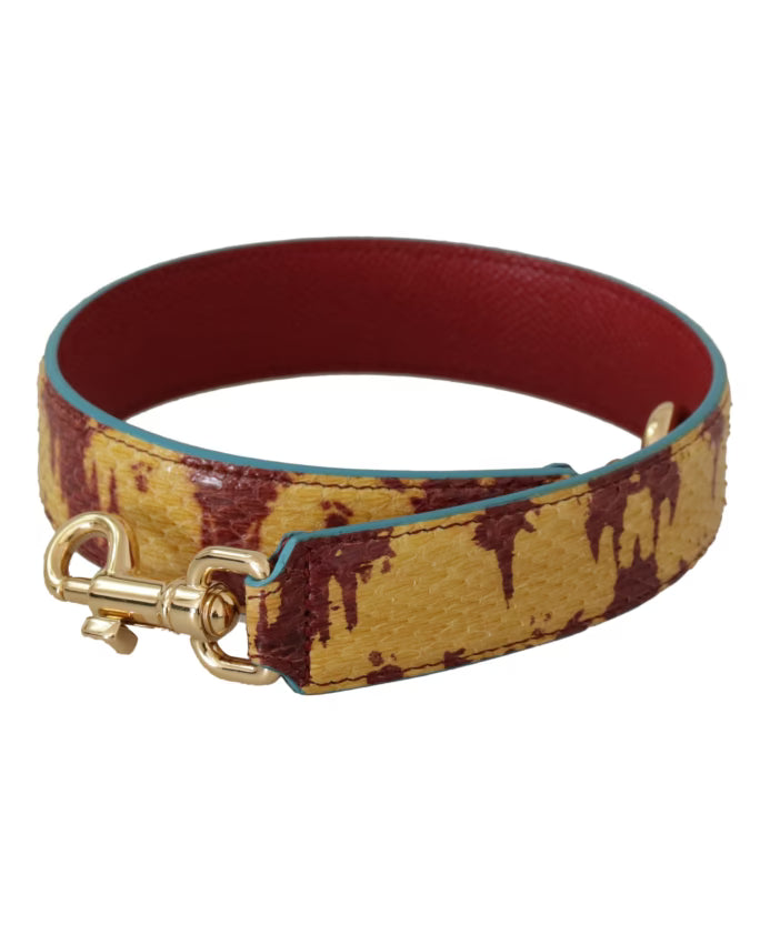 Luxury Leather Shoulder Strap in Yellow