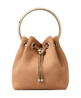 Brown Bucket Bag with Drawstring