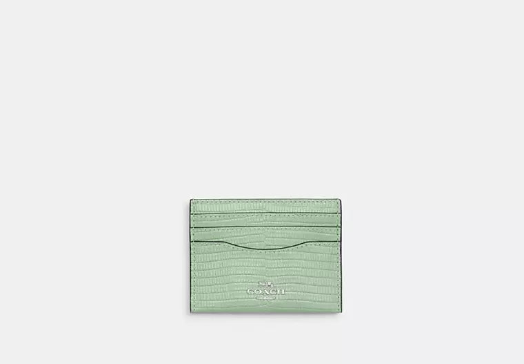 Coach Slim Id Card Case Pale Green - Wallets | Shop From The Mirage