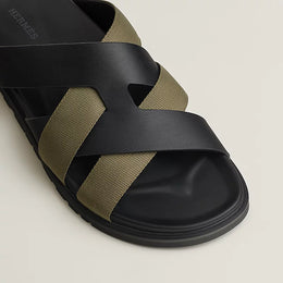 Kazimir sandal in Noir / Vert Toundra