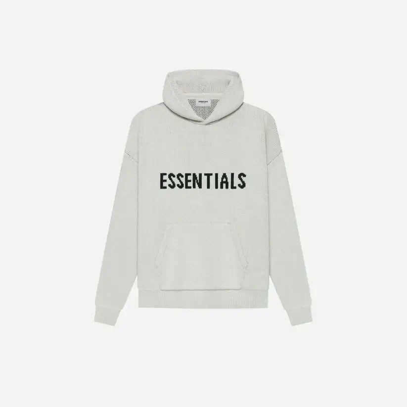 Essentials Fear of God Essentials Knit Pullover Hoodie (SS21) Light Heather Oatmeal - Size: S Hoodies | Shop From The Mirage