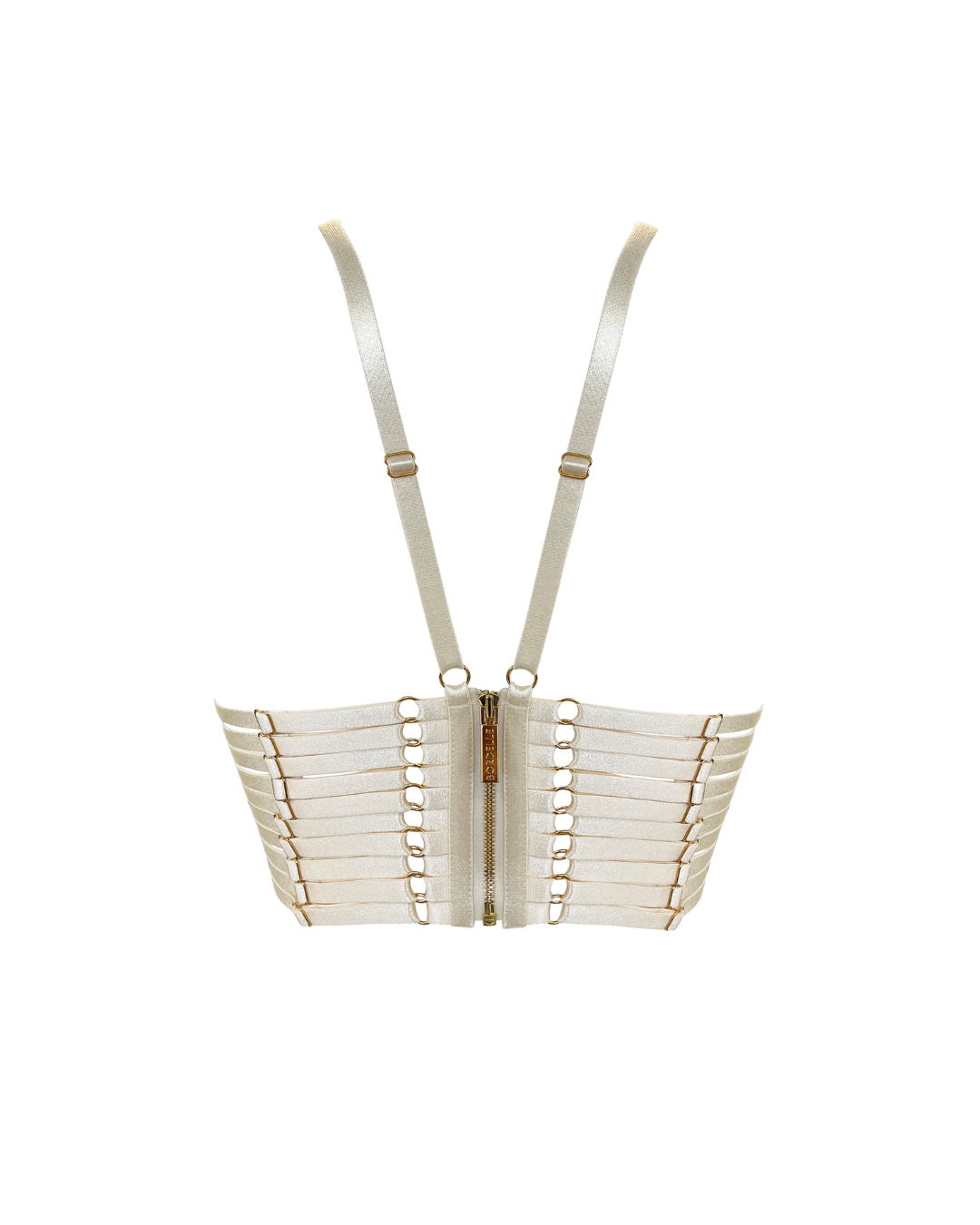 Bordelle Signature Crop Top Bra in Ivory