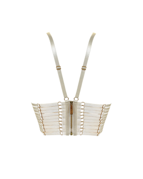 Bordelle Signature Crop Top Bra in Ivory