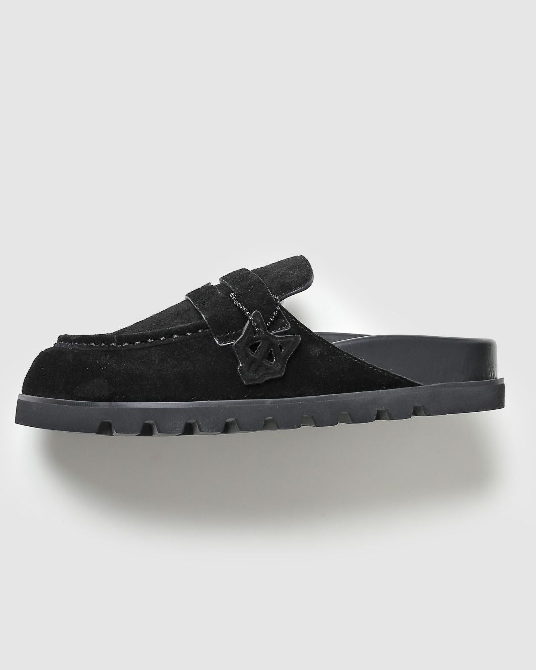 Cordless Black Hairy Cow Suede
