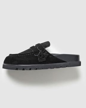 Cordless Black Hairy Cow Suede