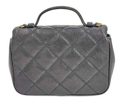 Tory Burch  Black With Gold Hardware  Mini Top Handle Bag