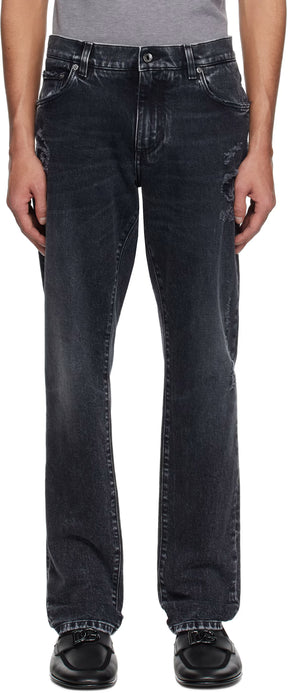 Dolce&Gabbana Black Distressed Jeans