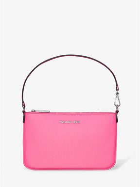 Jet Set Small Pebbled Leather Convertible Wristlet