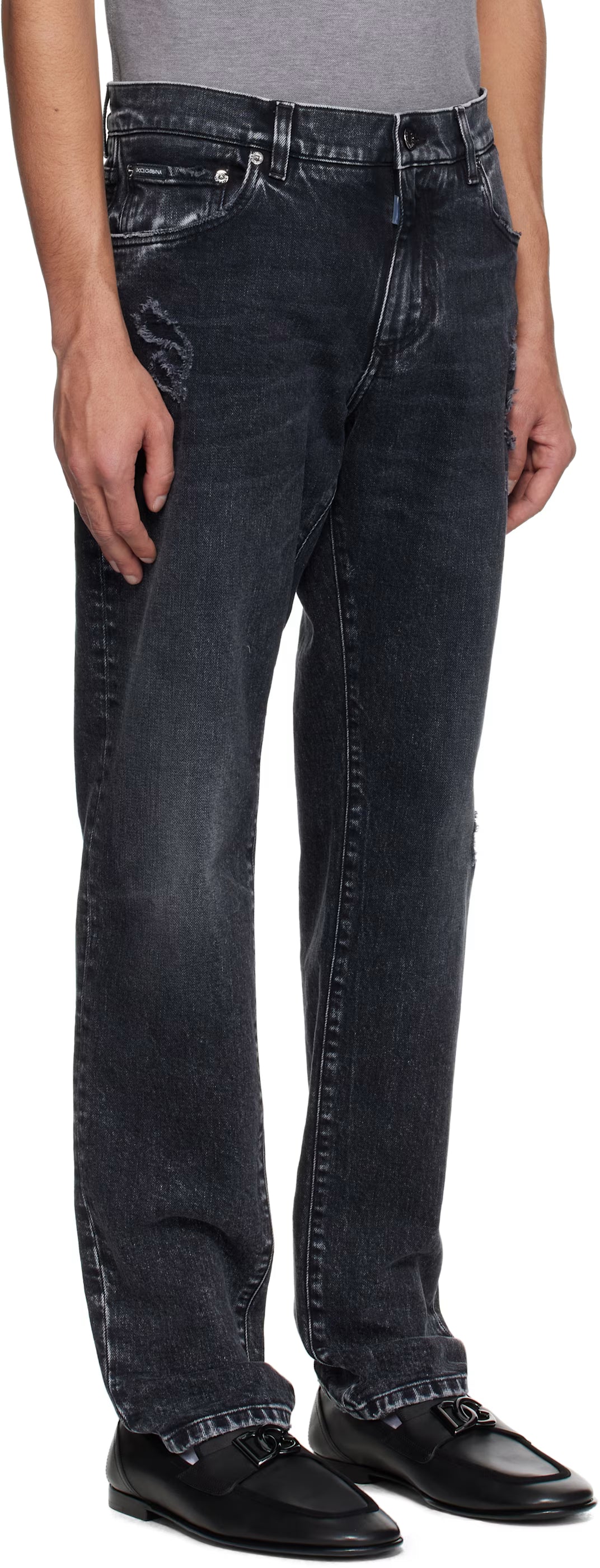 Dolce&Gabbana Black Distressed Jeans