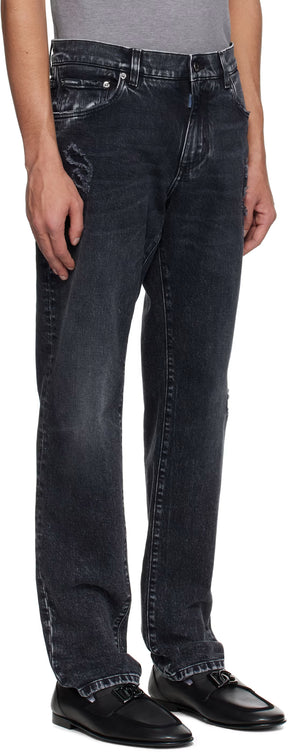Dolce&Gabbana Black Distressed Jeans