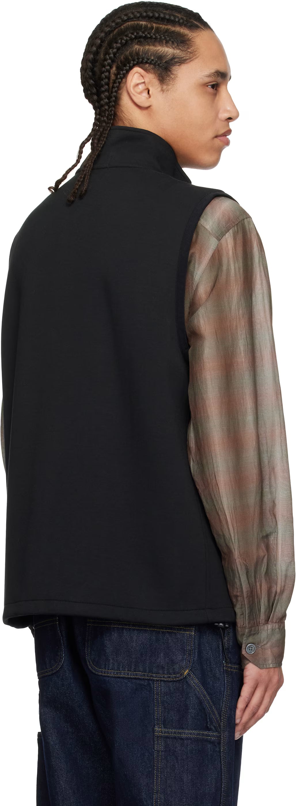 Polo Ralph Lauren Black Double-Knit Mock Neck Vest