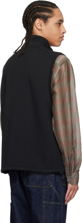 Polo Ralph Lauren Black Double-Knit Mock Neck Vest