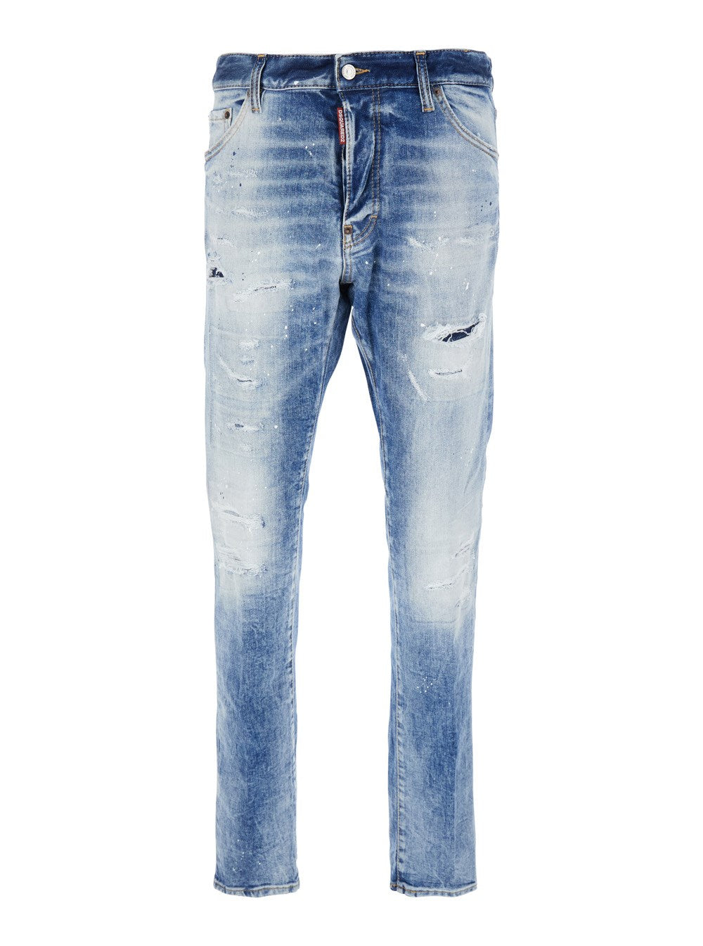 Dsquared2 'Cool Guy' Blue Five Pocket Jeans with Faded Effect in Denim Man