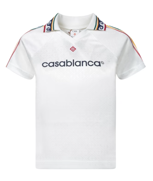 Casablanca White T-Shirt with Jacquard Design