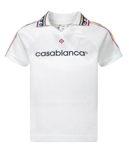 Casablanca White T-Shirt with Jacquard Design