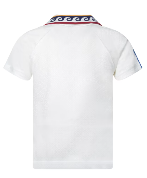 Casablanca White T-Shirt with Jacquard Design