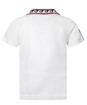 Casablanca White T-Shirt with Jacquard Design