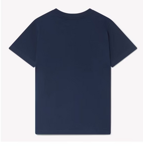 Casablanca Blue Cotton T-Shirt with Tennis Print