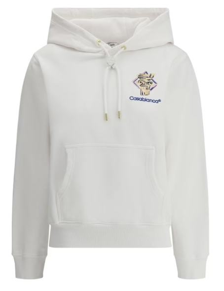 Casablanca Embroidered Monogram Hoodie with Kangaroo Pocket