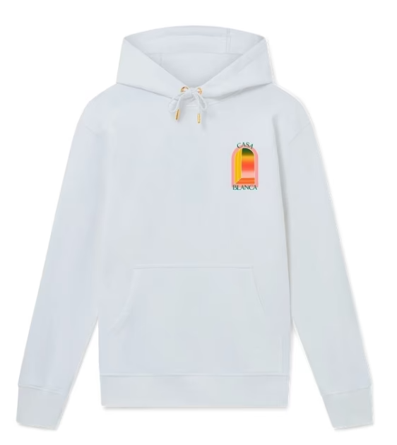 Casablanca Gradient L&#39;Arche Hoodie White