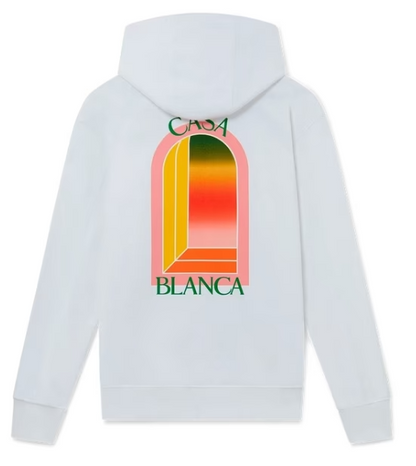 Casablanca Gradient L'Arche Hoodie White