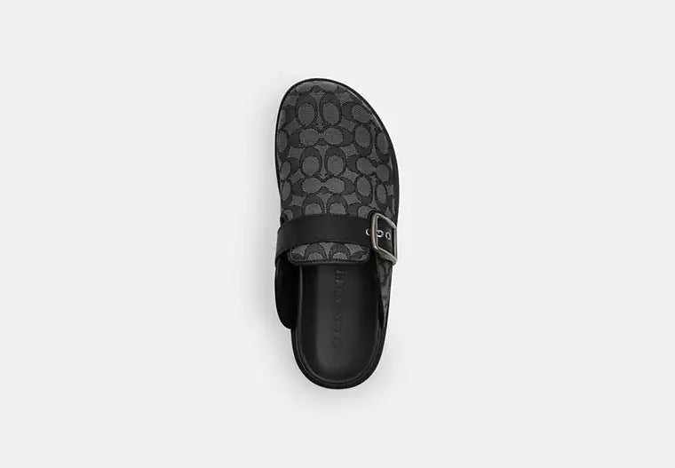Buckle Clog In Signature Jacquard