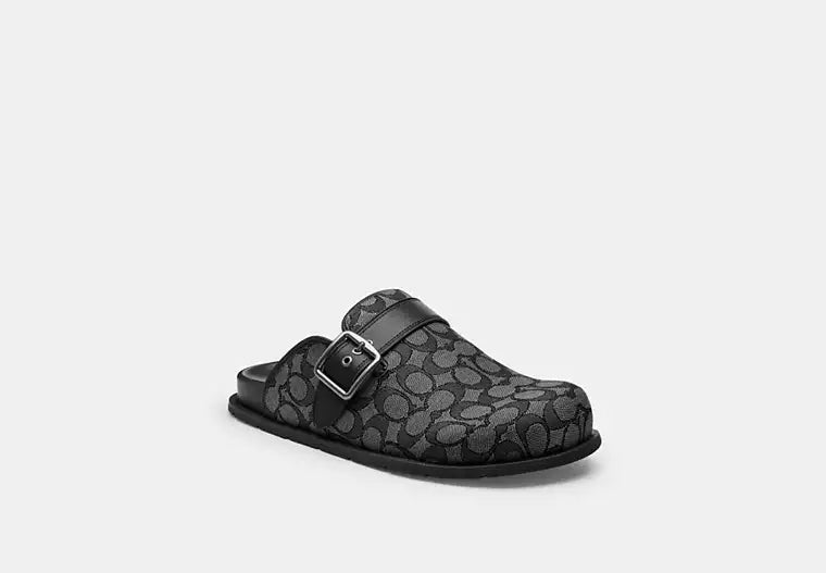 Buckle Clog In Signature Jacquard