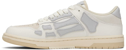 White & Gray Skel Top Low Sneakers