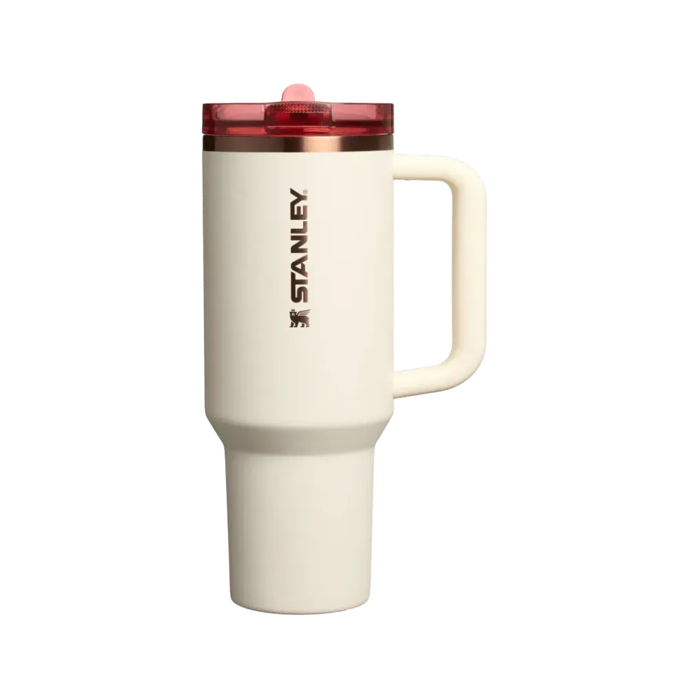 Stanley The Quencher ProTour Flip Straw Tumbler | 40 OZ Cream Rose Gold