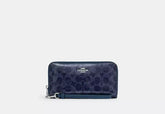 Coach Long Zip Around Wallet In Signature Canvas - Wallets | Shop From The Mirage