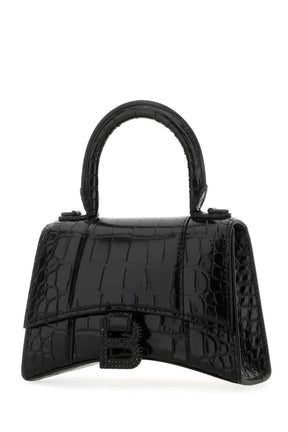 Black Hourglass Mini Satchel Bag