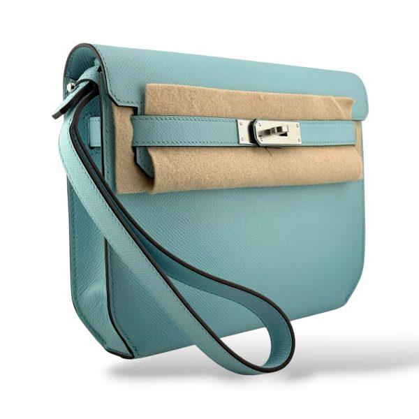 Hermes Kelly Depeche Bleu Atoll Epsom PHW