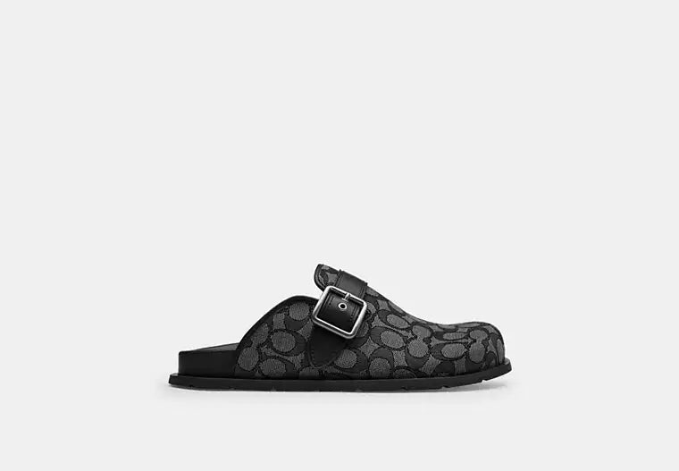 Buckle Clog In Signature Jacquard