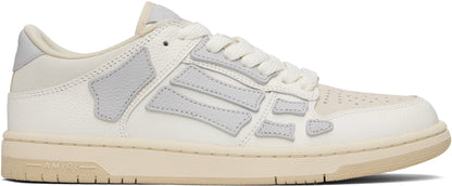 White & Gray Skel Top Low Sneakers
