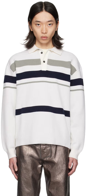 Ferragamo White Virgin Wool Polo